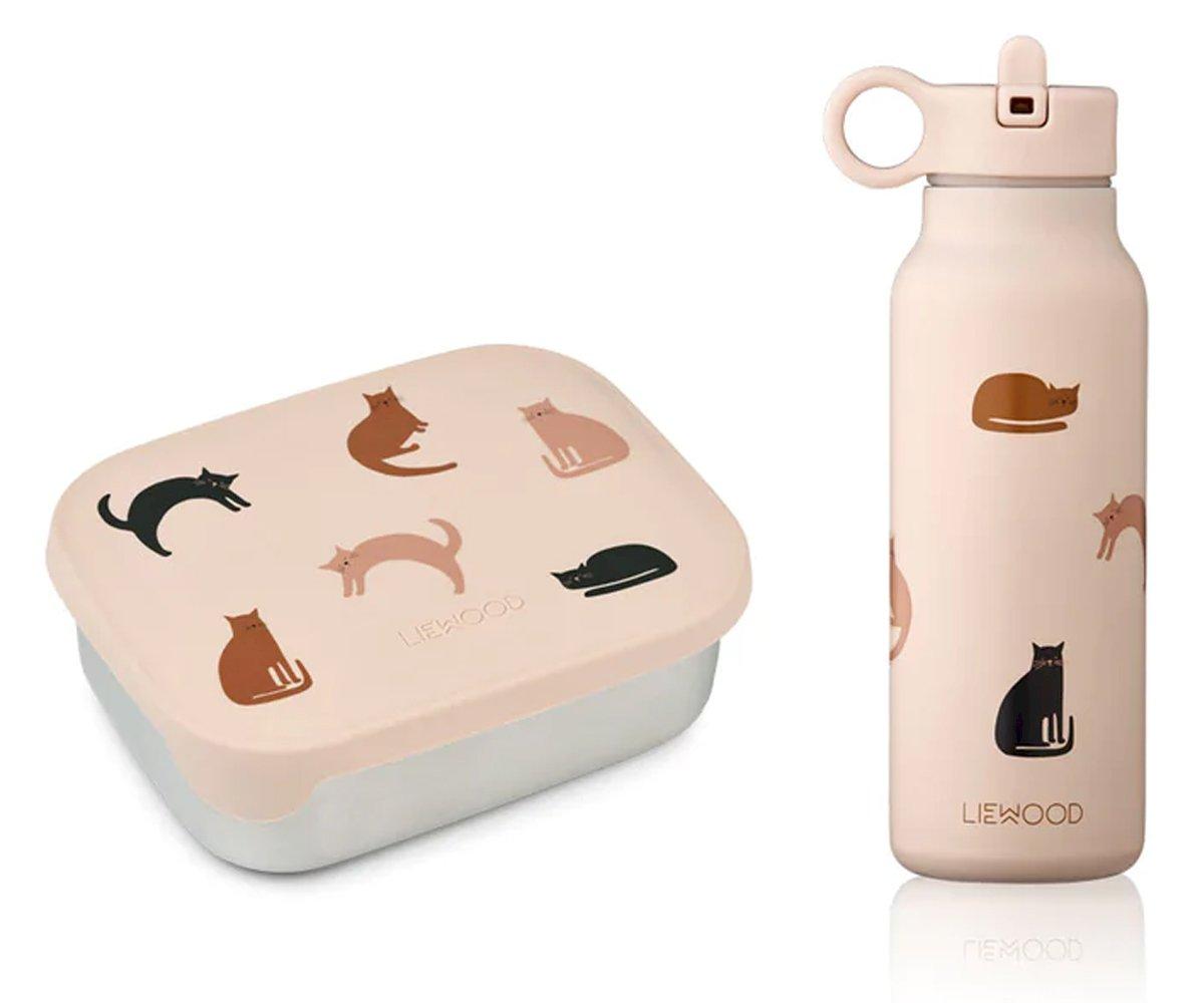LIEWOOD JONI LUNCH BOX SET MIAUW / APPLE BLOSSOM MIX