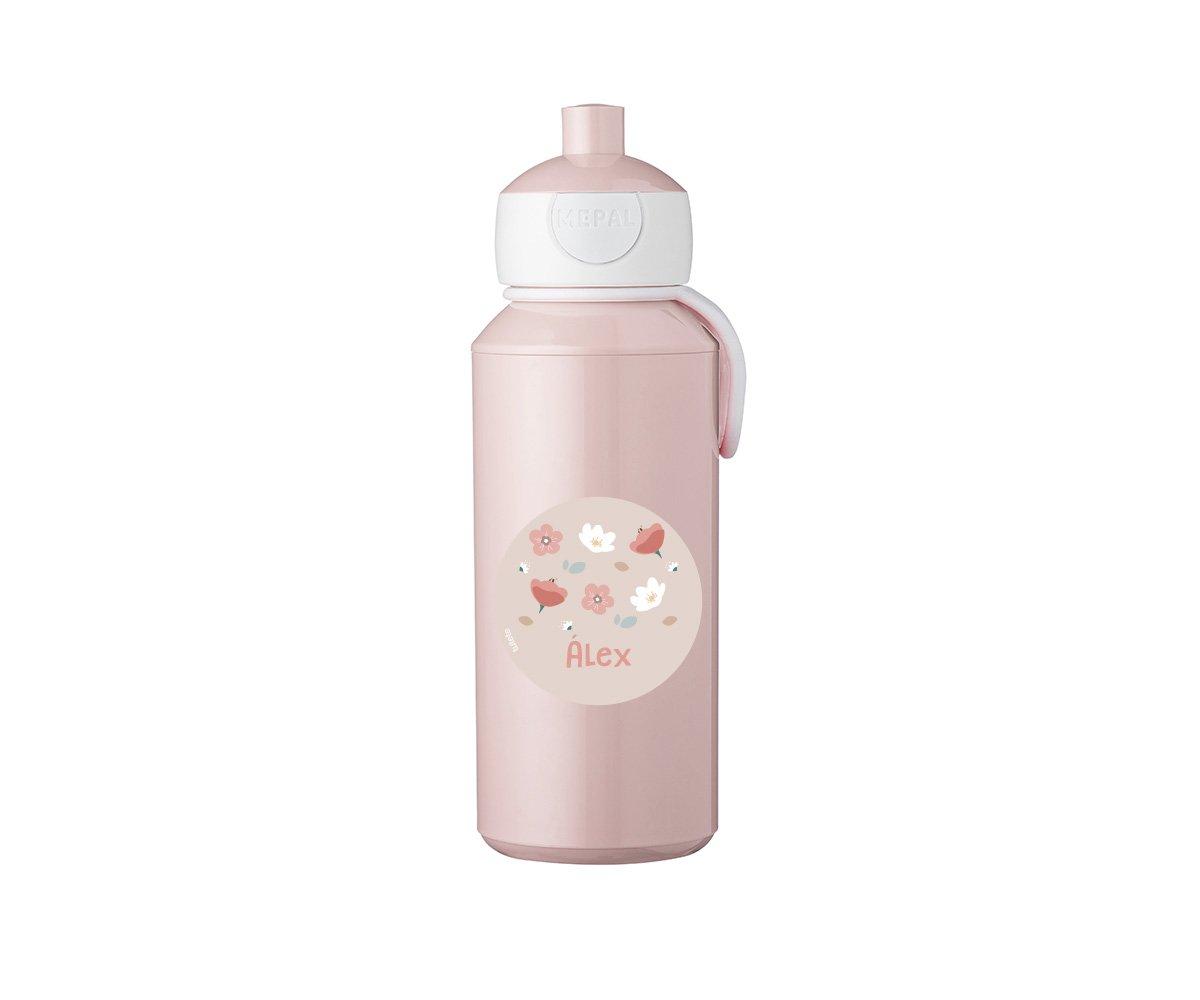 Bouteille Pop-up Personnalisée Campus Rose 400 Ml Little Garden