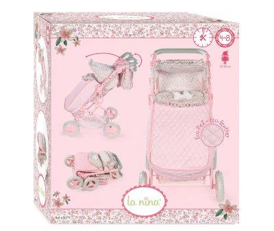Passeggino Bambole con Sacco Violeta