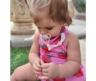 Porta Succhietto Gattoni Silicone Rosa