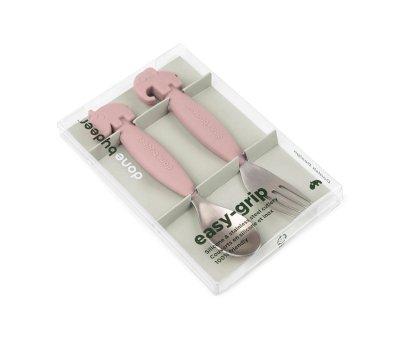 2 Cubiertos Antideslizantes Deer Friends Rosa Empolvado
