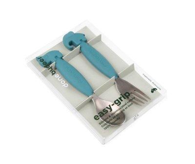 2 Posate Antiscivolo YummyPlus Deer Friends Blue