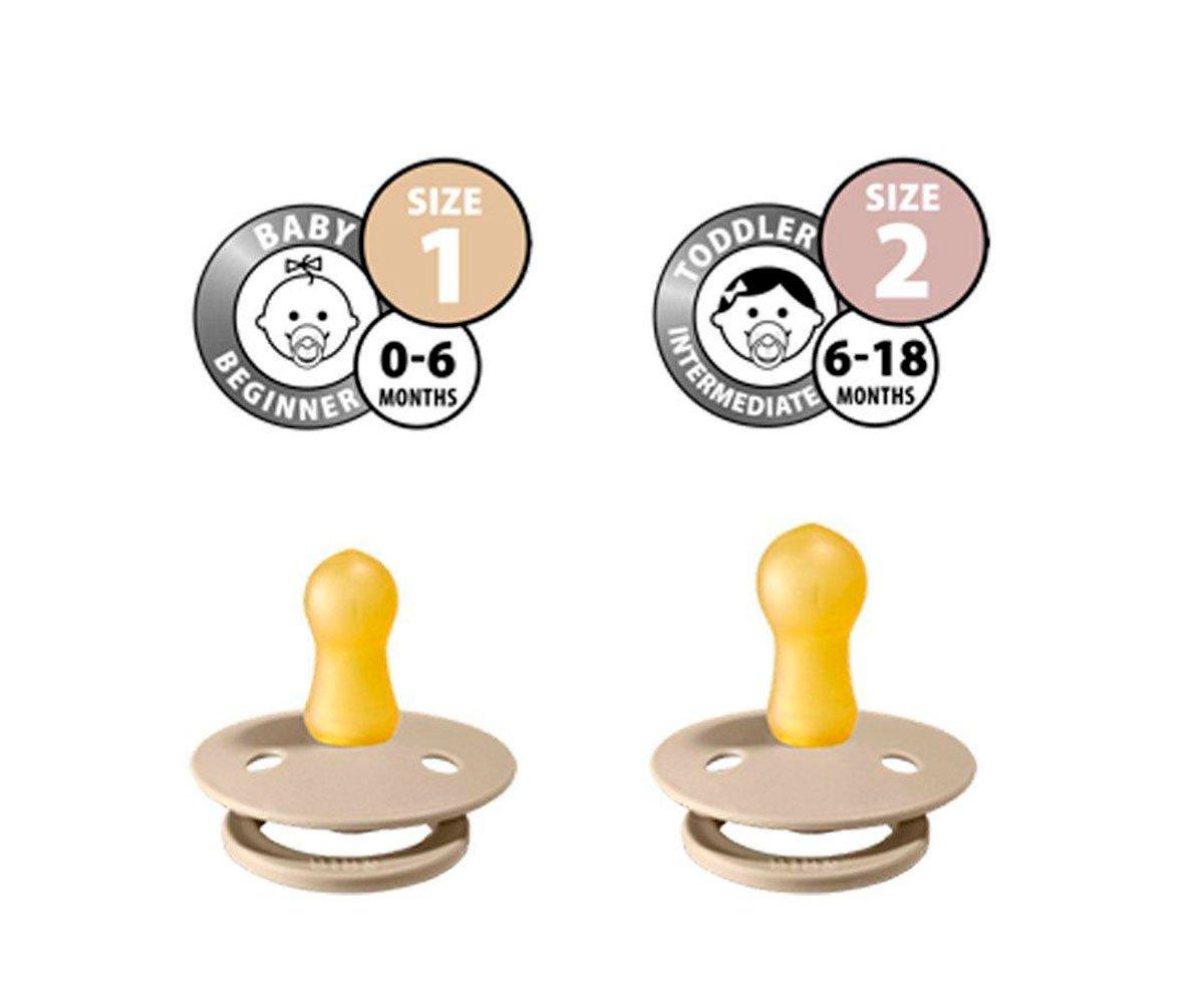2 Chupetes BIBS Colour Round Mustard/Mustard