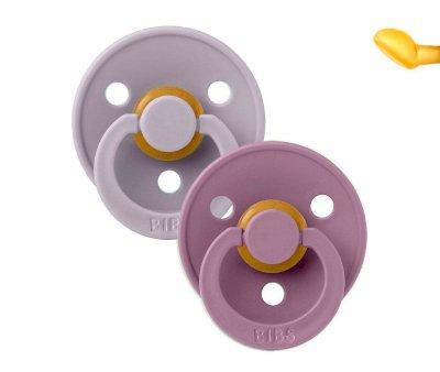 2 BIBS Colour Pacifiers Anatomical Fossil Grey/Mauve