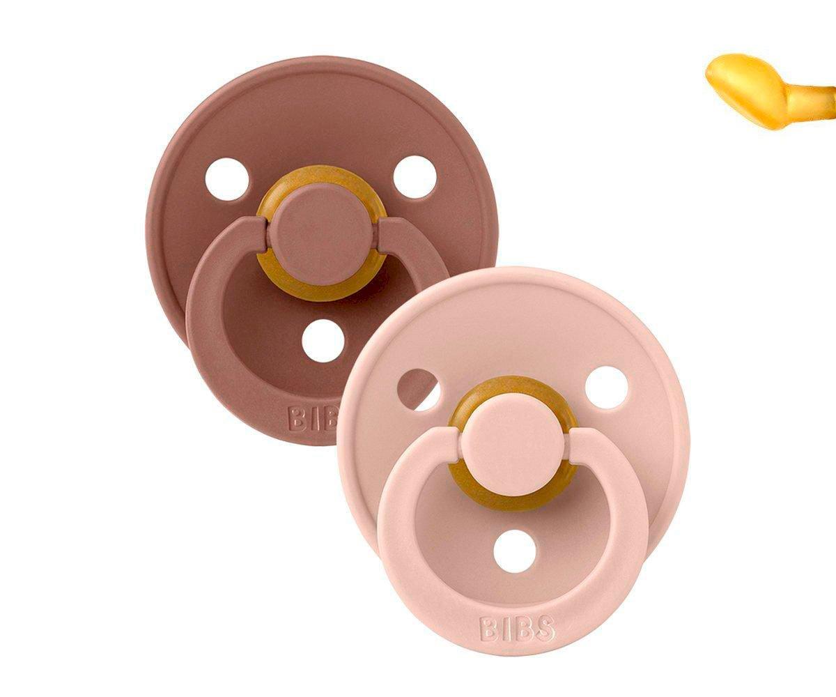 BIBS® Sucettes Colour Tétine anatomique Woodchuck et Blush 0-6