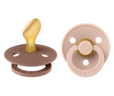 2 BIBS Colour Pacifiers Anatomical Blush/Woodchuck