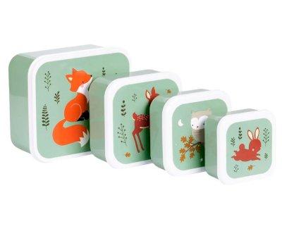4 Cajitas Almuerzo y Snacks Forest Friends