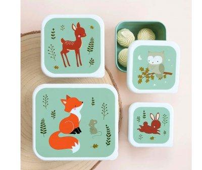 4 Cajitas Almuerzo y Snacks Forest Friends