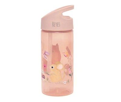 Personalised Plastic Bottle with Straw Sea Animals
