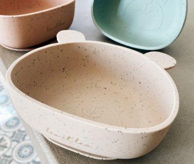 Bol en forme d'ours beige avec ventouse