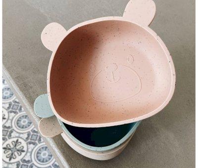 Bol con Ventosa Bear Shell Rosewood