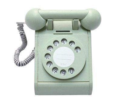 Telfono de Madera Retro Verde