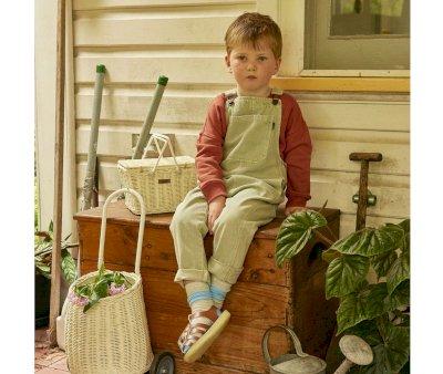 Carrinho Cesta Vime Luggy Chalk