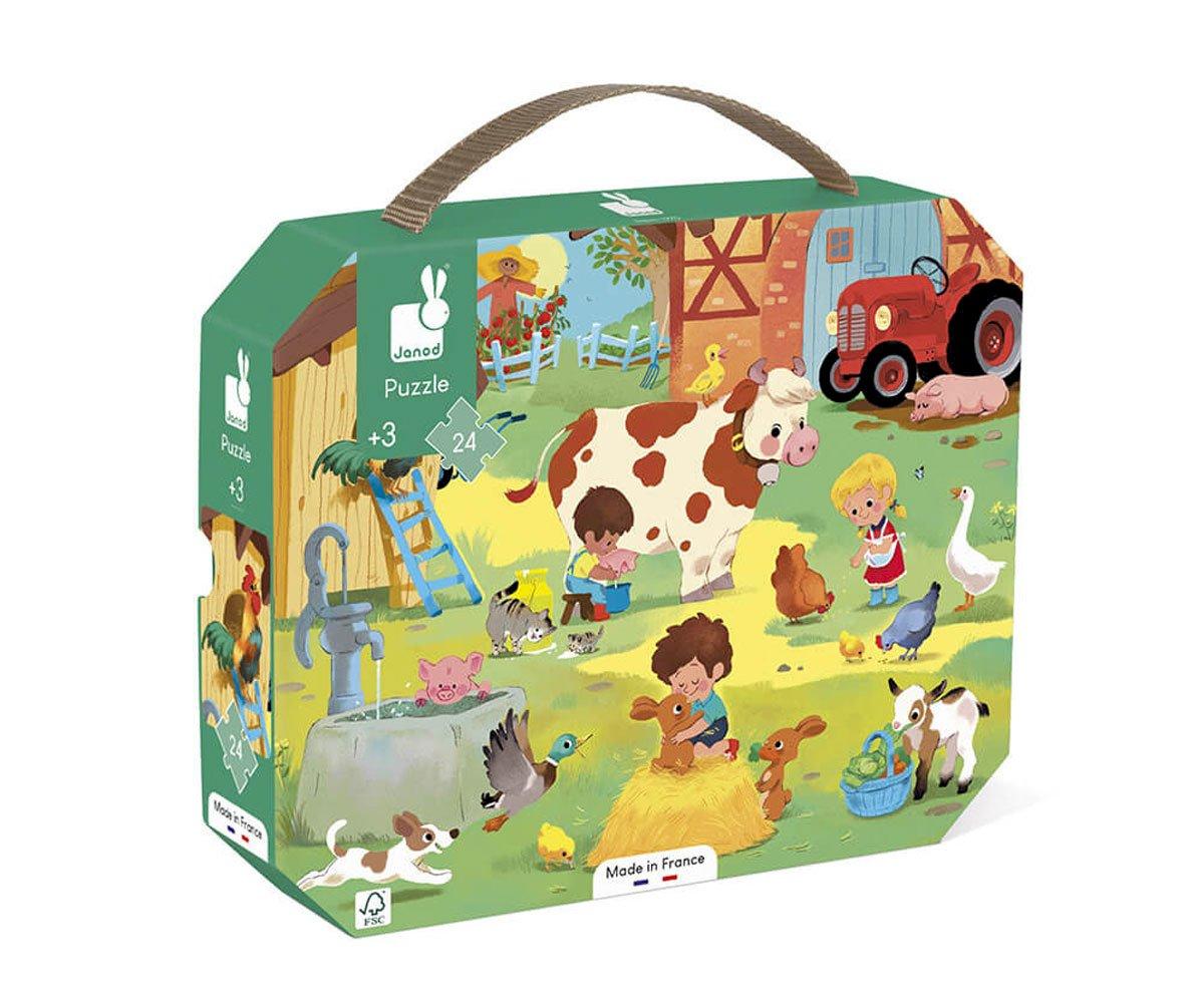 Puzzle 24 pices Une journe  la ferme