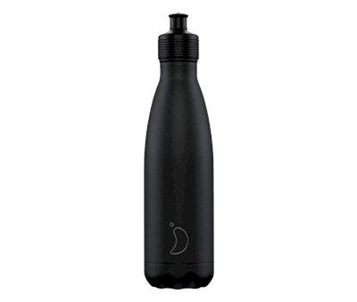 Botella Acero Inoxidable Sport Negro Mate 500ml