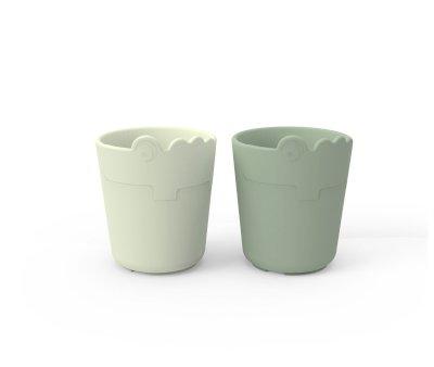 2 Vasos Kiddish Croco Verde