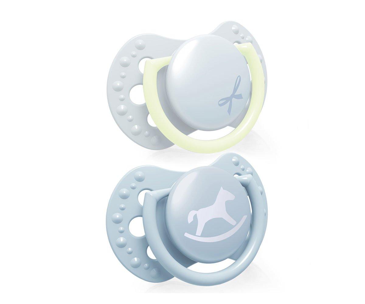 2 mini-sucettes Lovi Baby Shower bleues Dynamic 