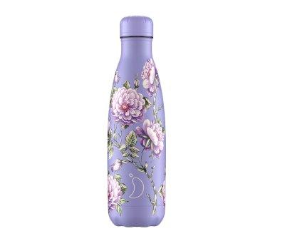 Botella Acero Inoxidable Floral Violet Roses 500ml