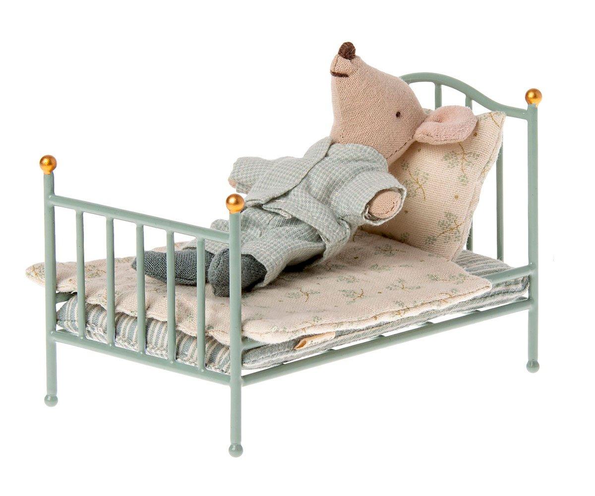 Letto Metallo Vintage Menta Miniatura Maileg