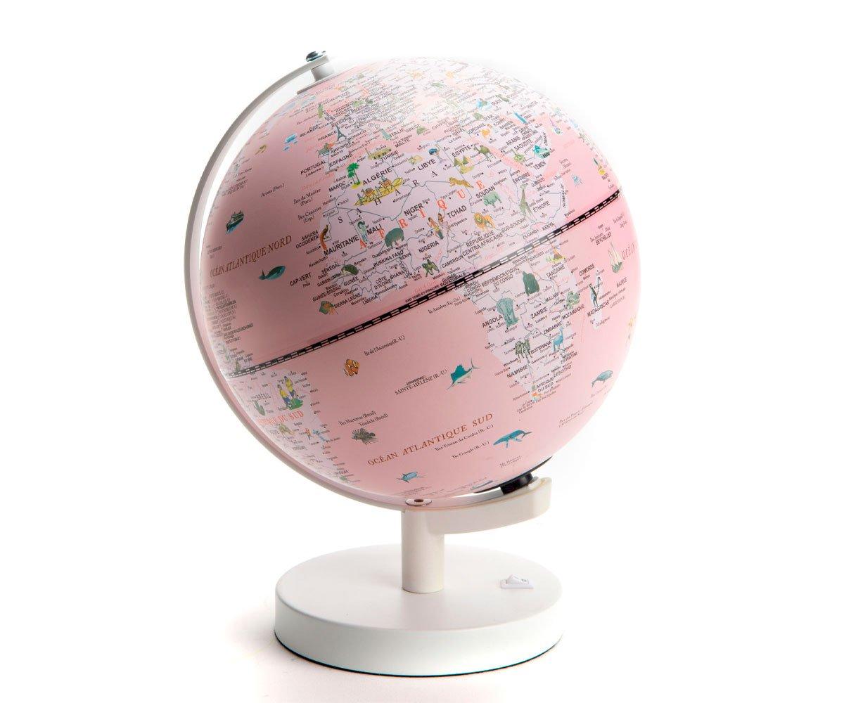 Petit globe terrestre rose dia. 13 cm - CADEAUX -  - Livres  + cadeaux + jeux