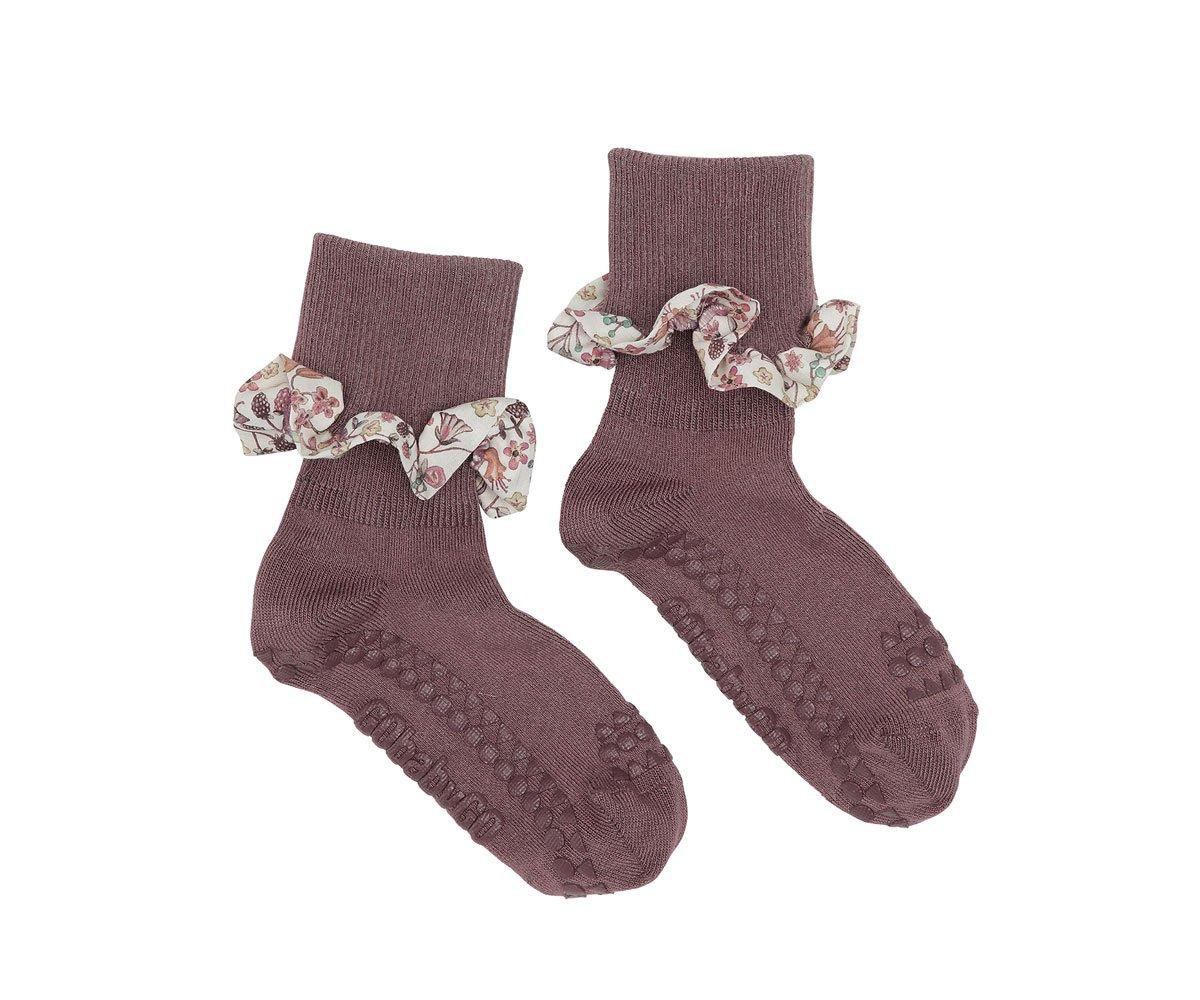 Calcetines Suela Antideslizante Bambú Liberty Misty Plum