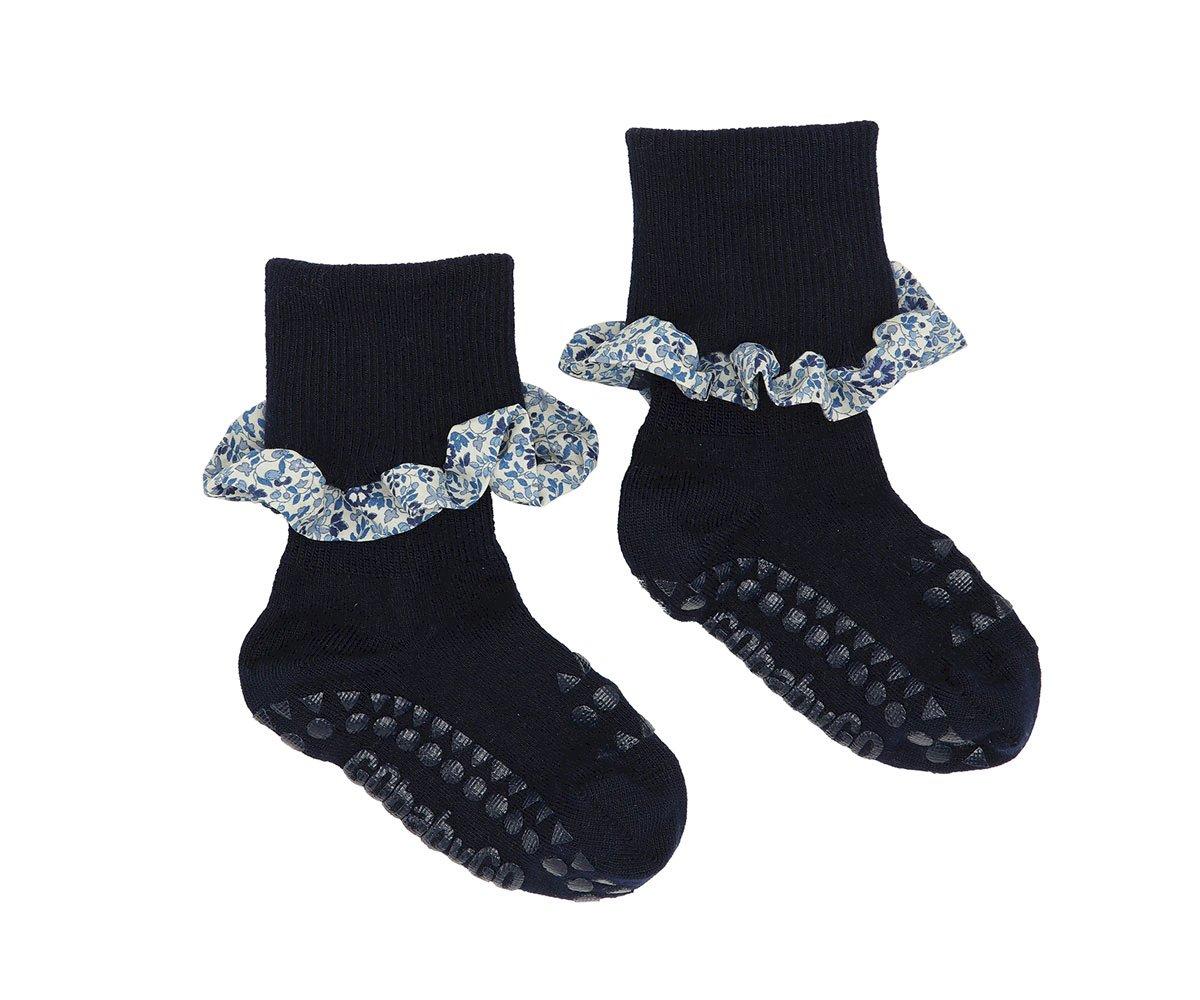 Calcetines Suela Antideslizante Bambú Liberty Dark Blue