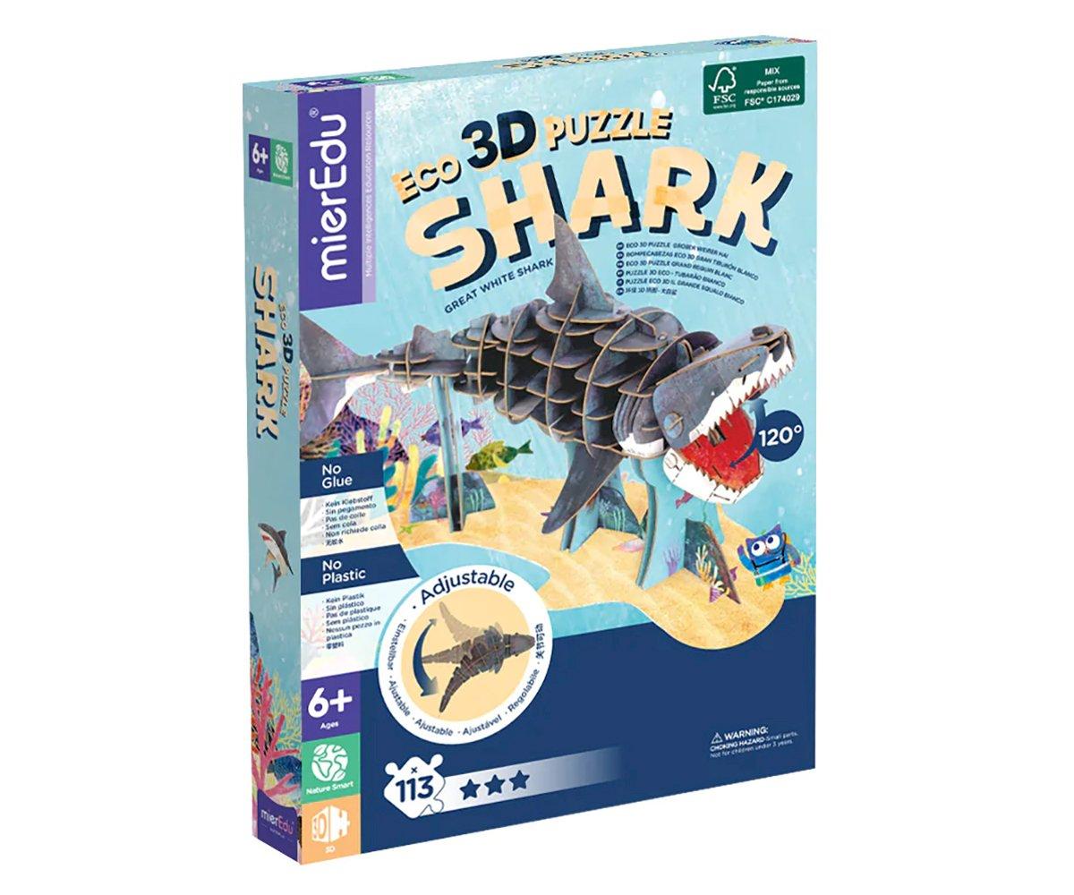 Eco 3D Puzzle Tiburón Blanco
