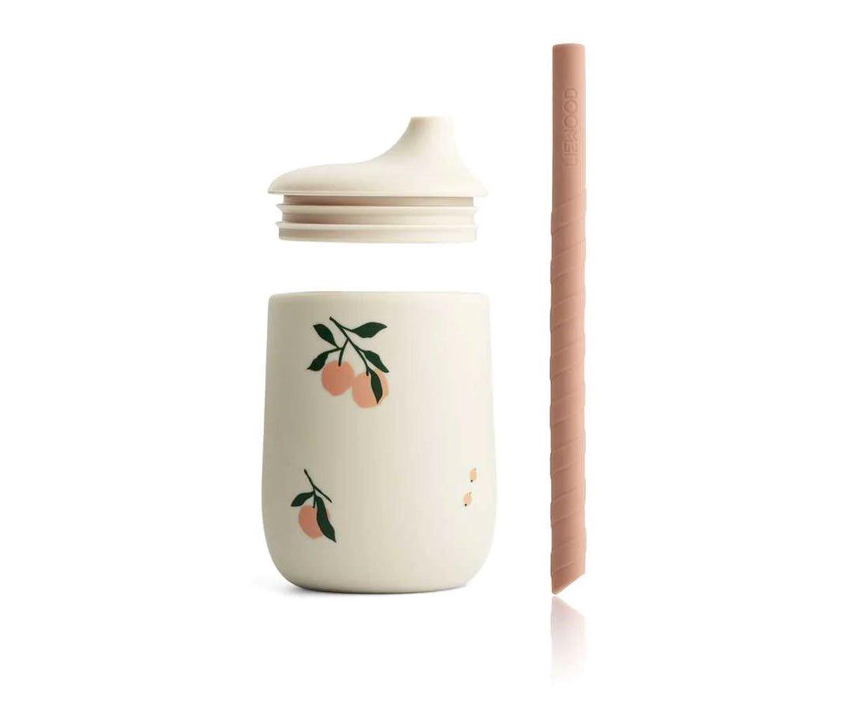 Tasse En Silicone Avec Paille Ellis Peach Sea Shell Mix