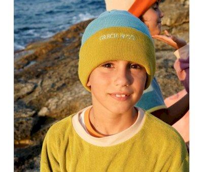 Bonnet Rversible Chartreuse/Sky Blue +5 ans