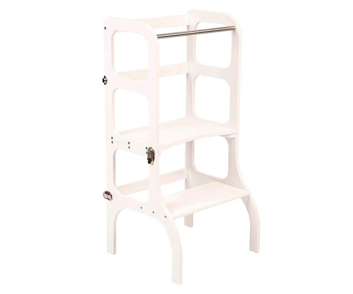 Helper Tower Montessori White/Silver