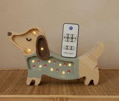 Mini Lamp Green Puppy Mushrooms