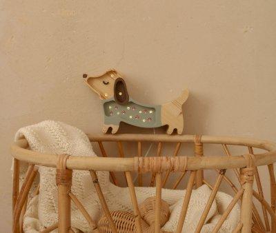 Mini Lamp Green Puppy Mushrooms