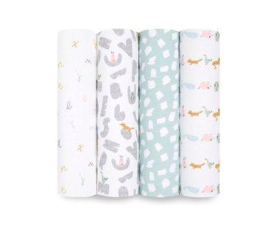 Pack de 4 lingettes Alphabet Animals