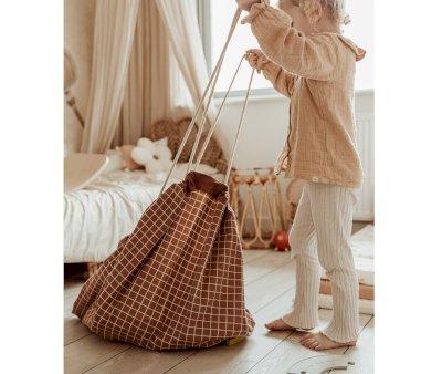 Reversible Sack Play & Go Classic Organic Brown Checks