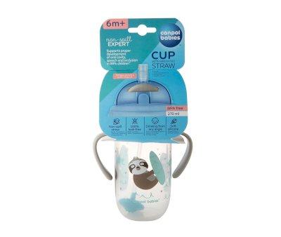 No-Spill Cup with Straw Exotic Animals Sloth