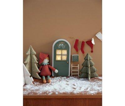 Puerta para Elfo Invierno Verde con Luz