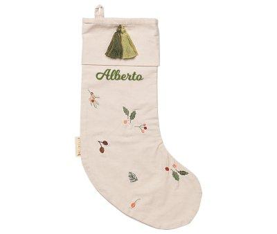 Calza Natalizia Yule Greens Personalizzabile
