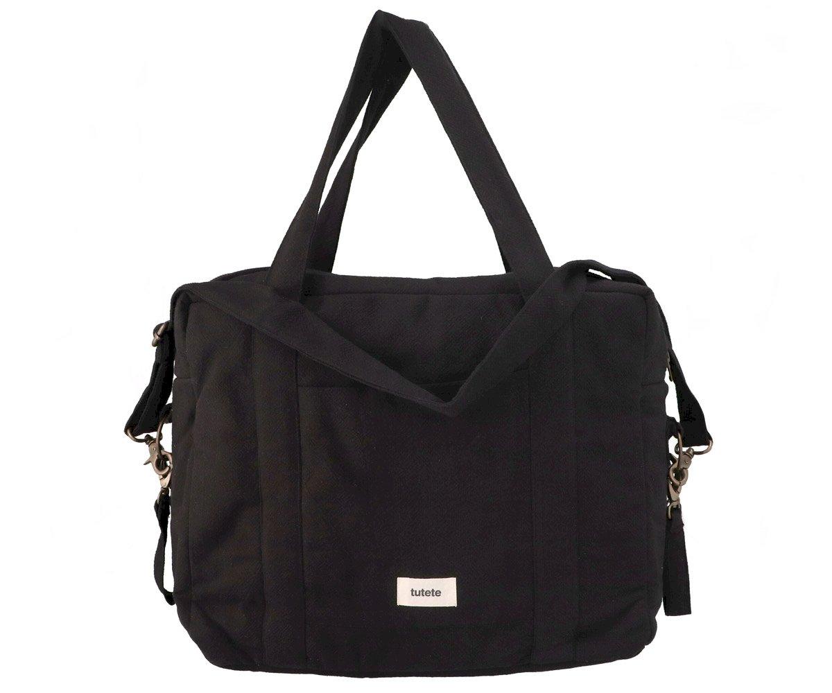 Sac Poussette Bébé Cotton Noir Personnalisable