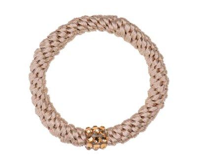 Goma del Pelo Kknekki Rhinestone New Beige