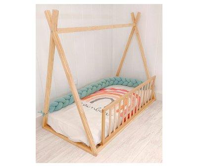 Trenza Protector de Cuna Lino Natural 210 cm