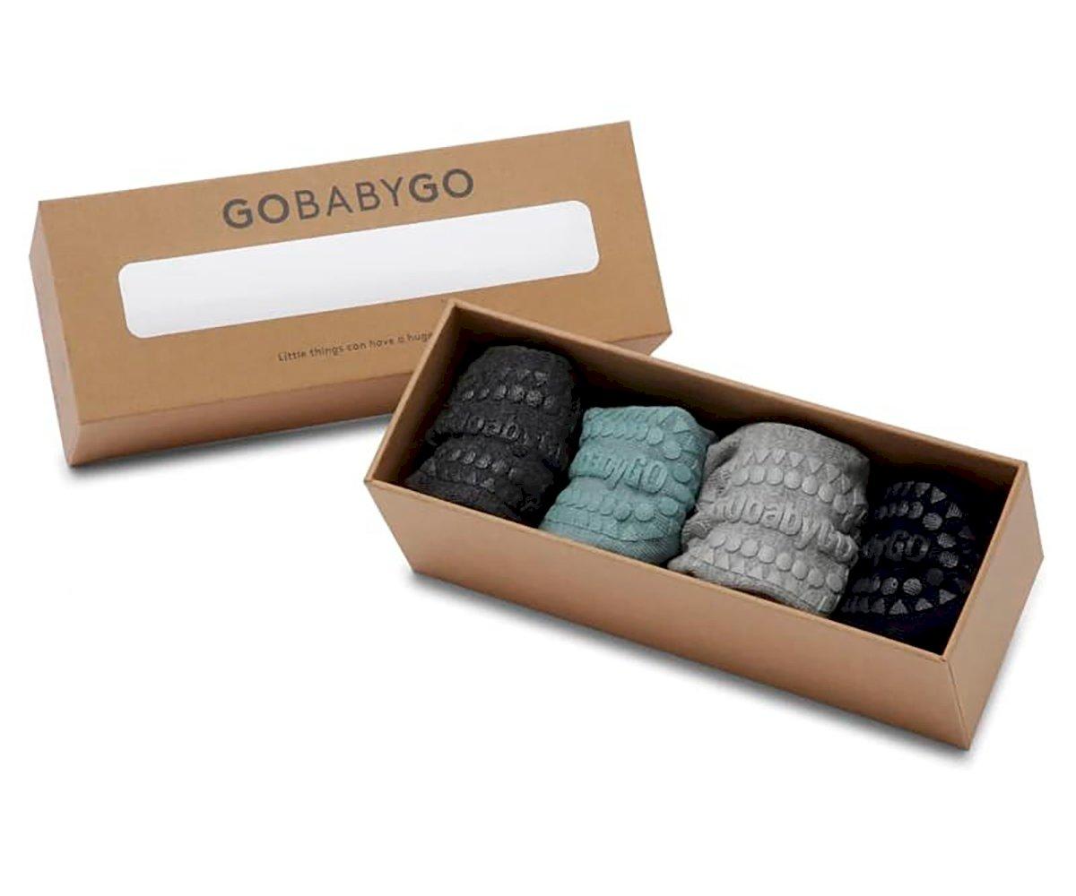 Combo Box Chaussettes Semelle Antidérapante Bambou Dusty Blue