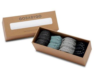 Meias Combo Box com sola antiderrapante de Bamboo Dusty Blue