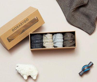 Meias Combo Box solado antiderrapante L Brown Melange
