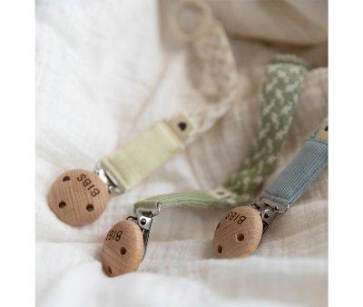 Porta Chupetas  BIBS Baby Blue/Ivory