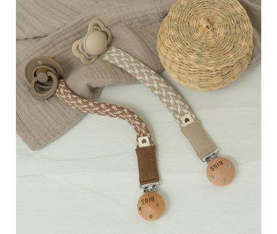 Porta Chupetas  BIBS Baby Blue/Ivory