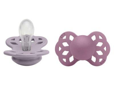 2 Succhietti BIBS Infinity Fossil Grey/Mauve Fisio Silicone