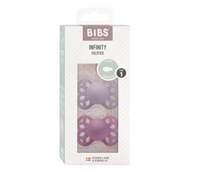 2 Succhietti BIBS Infinity Fossil Grey/Mauve Fisio Silicone