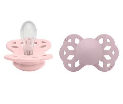 2 Chupetes BIBS Infinity Simtrica Blossom/Dusky Lilac
