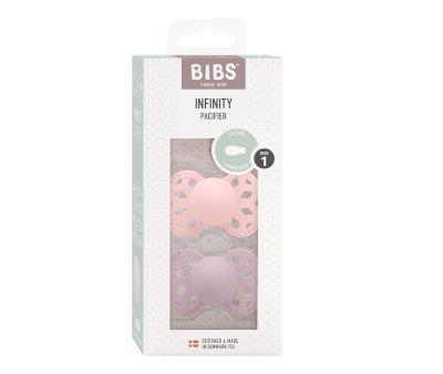 2 Chupetes BIBS Infinity Simtrica Blossom/Dusky Lilac