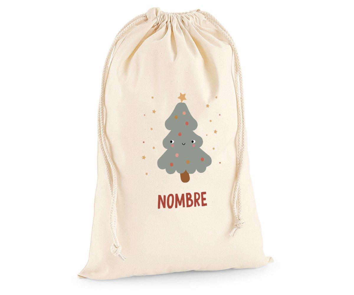 Grand Sac Personnalisable NOM pour Cadeaux Sapin Tutete